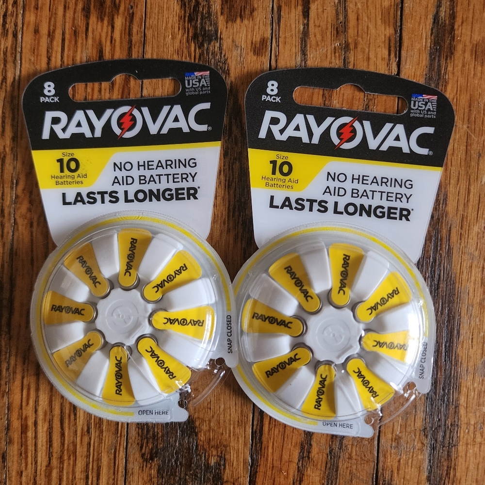 Hearing Aid Batteries Rayovac Size 10 Lot Of 2 Packs batteries Exp 11/25…